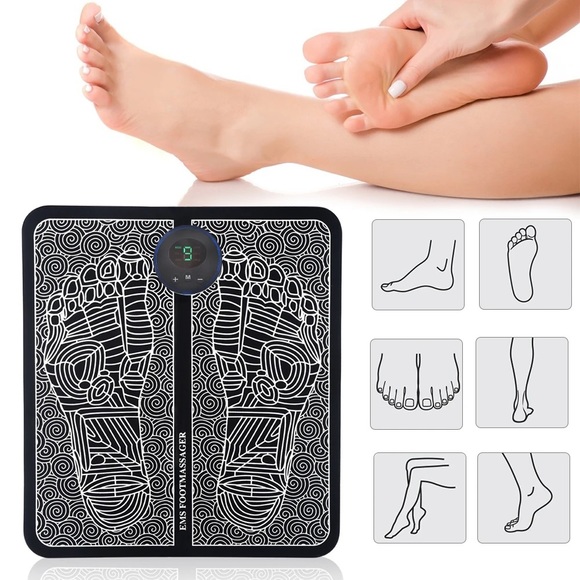 USB Massage Pad Feet Muscle Stimulator Massage Mat Electric EMS Foot Massager - Picture 6 of 7